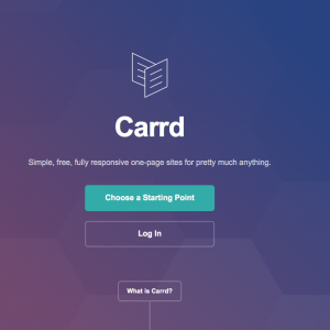 Онлайн портфолио – carrd.co