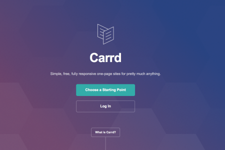 Онлайн портфолио – carrd.co