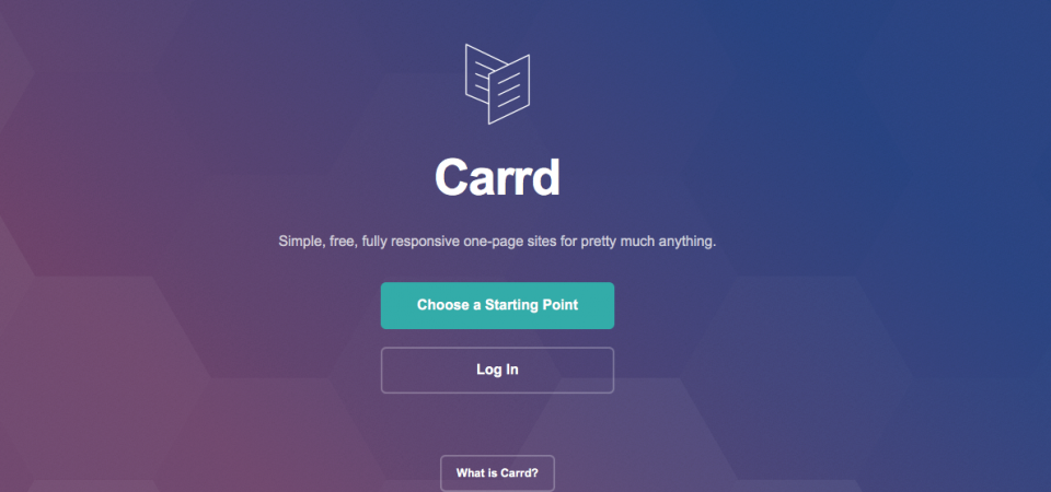 Онлайн портфолио – carrd.co